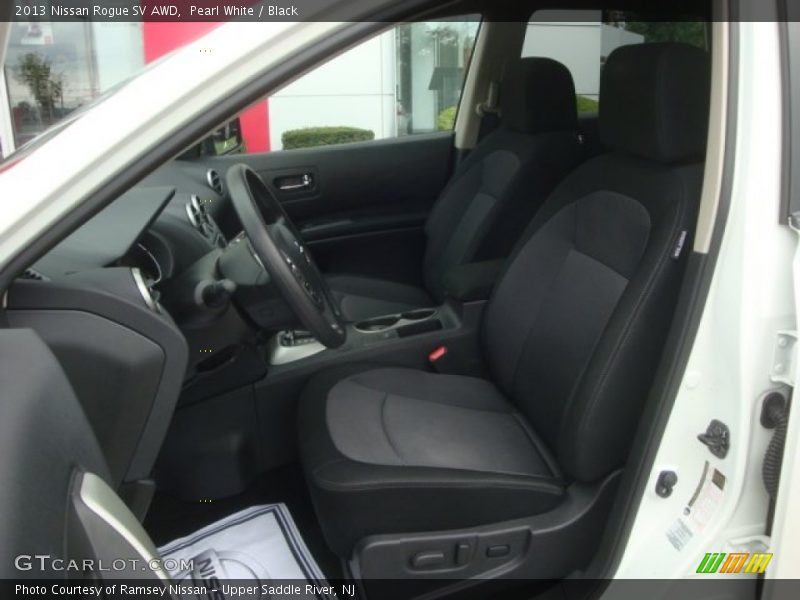 Pearl White / Black 2013 Nissan Rogue SV AWD