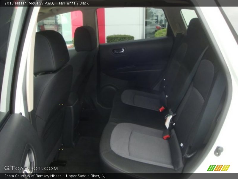 Pearl White / Black 2013 Nissan Rogue SV AWD
