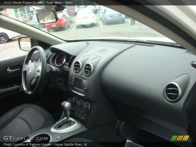 Pearl White / Black 2013 Nissan Rogue SV AWD