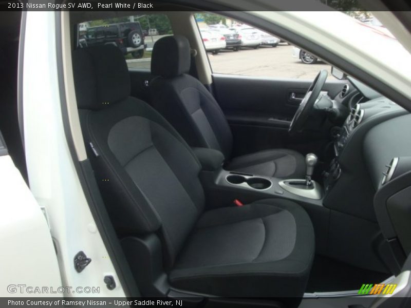 Pearl White / Black 2013 Nissan Rogue SV AWD