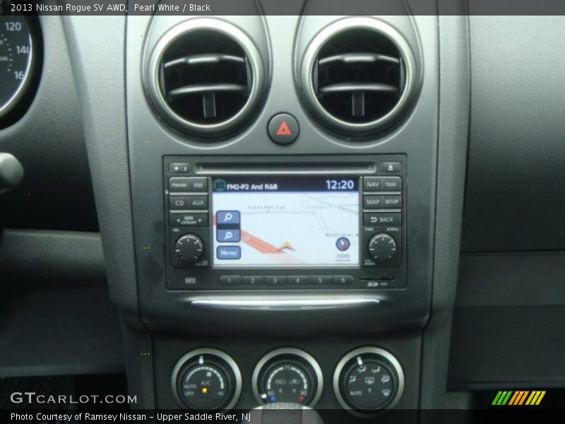 Pearl White / Black 2013 Nissan Rogue SV AWD