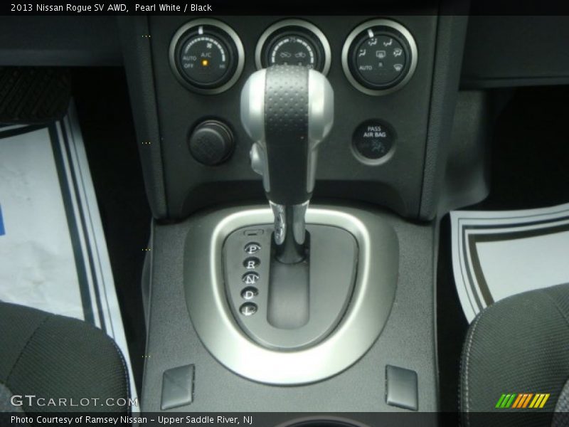 Pearl White / Black 2013 Nissan Rogue SV AWD