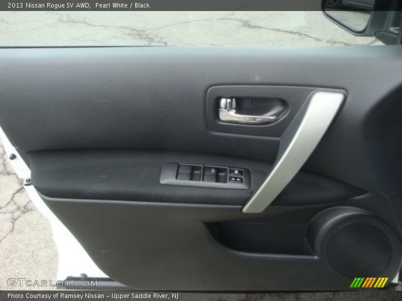 Pearl White / Black 2013 Nissan Rogue SV AWD