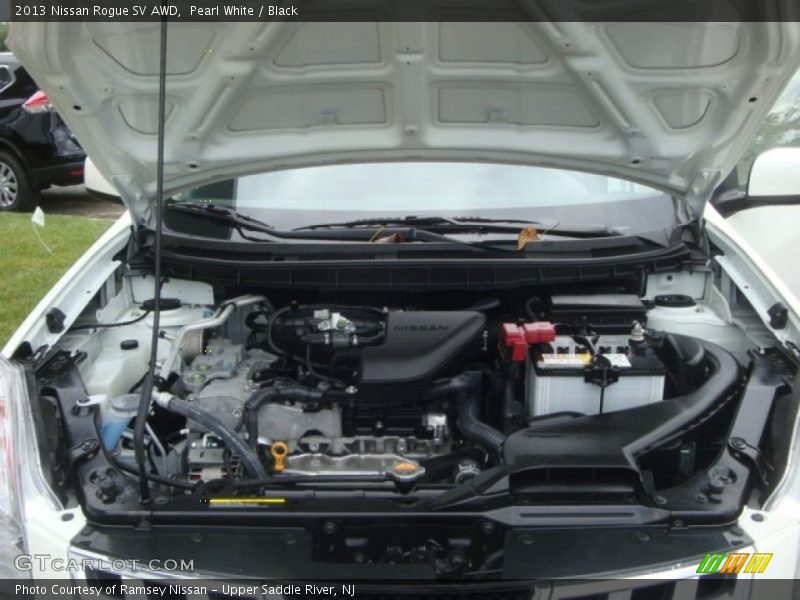 Pearl White / Black 2013 Nissan Rogue SV AWD