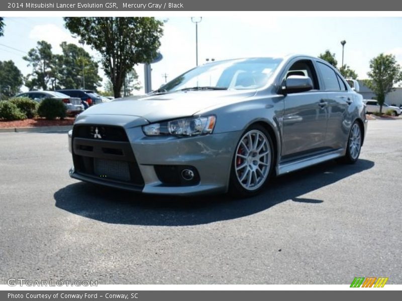 Mercury Gray / Black 2014 Mitsubishi Lancer Evolution GSR