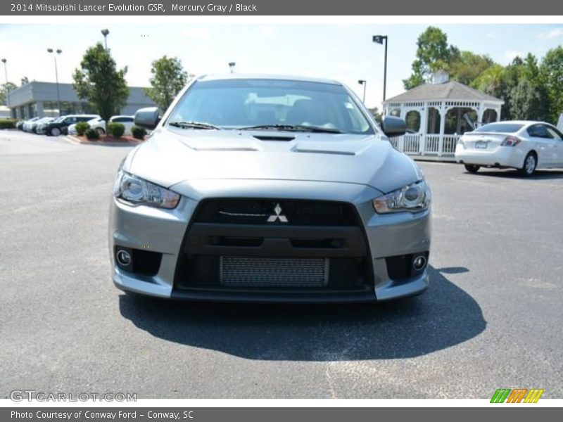 Mercury Gray / Black 2014 Mitsubishi Lancer Evolution GSR