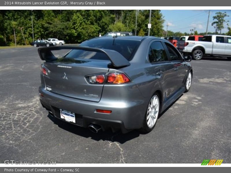 Mercury Gray / Black 2014 Mitsubishi Lancer Evolution GSR