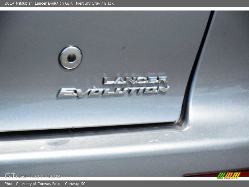 Mercury Gray / Black 2014 Mitsubishi Lancer Evolution GSR
