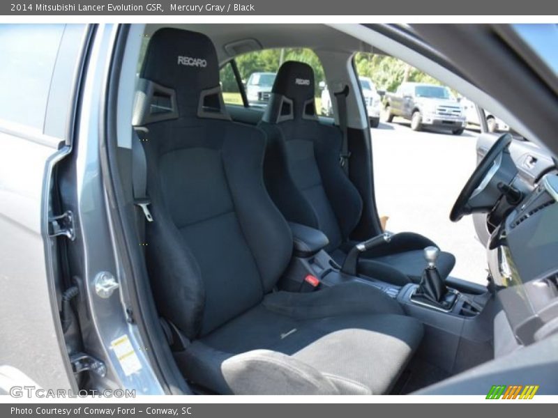 Mercury Gray / Black 2014 Mitsubishi Lancer Evolution GSR