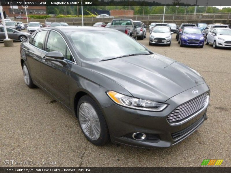 Magnetic Metallic / Dune 2015 Ford Fusion SE AWD