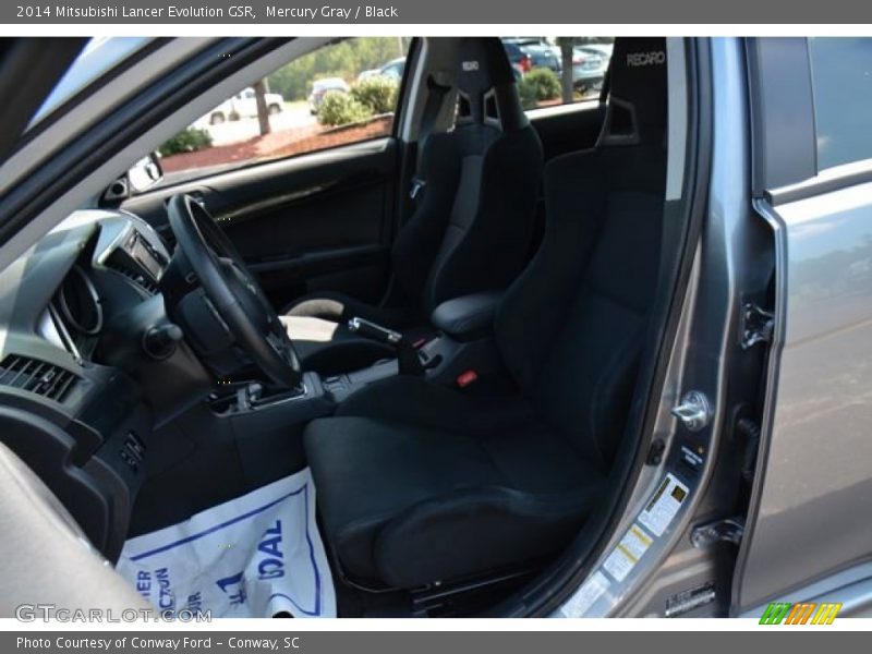 Mercury Gray / Black 2014 Mitsubishi Lancer Evolution GSR