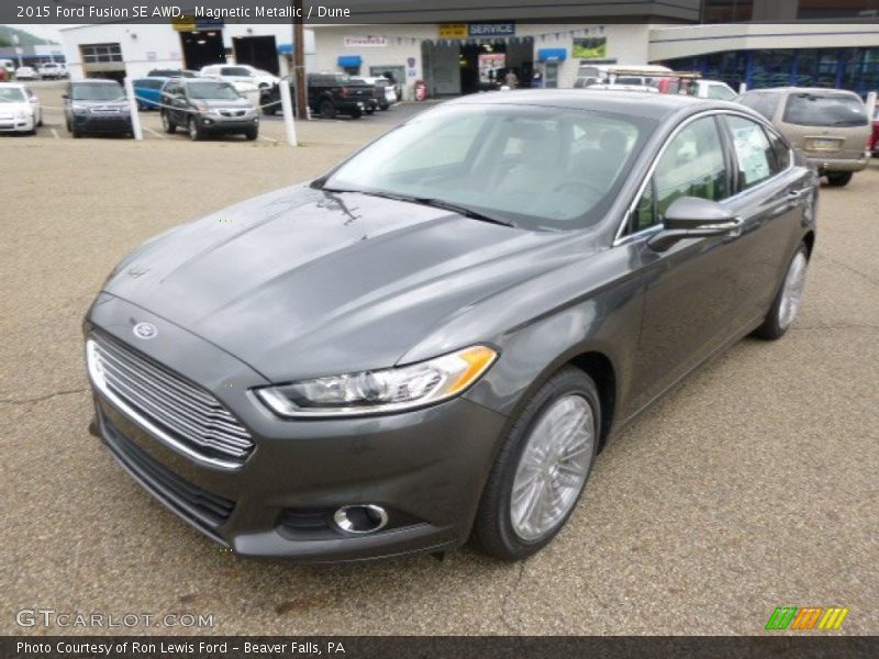 Magnetic Metallic / Dune 2015 Ford Fusion SE AWD