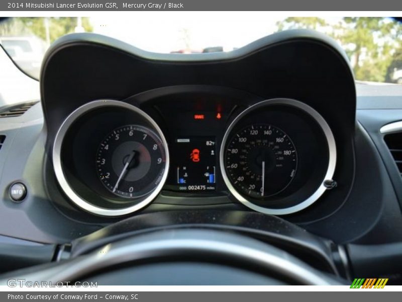 Mercury Gray / Black 2014 Mitsubishi Lancer Evolution GSR