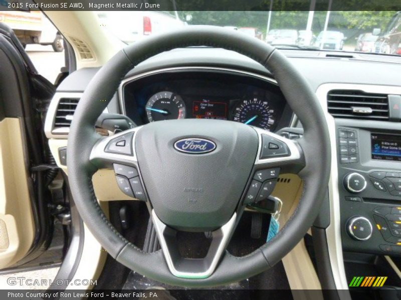 Magnetic Metallic / Dune 2015 Ford Fusion SE AWD