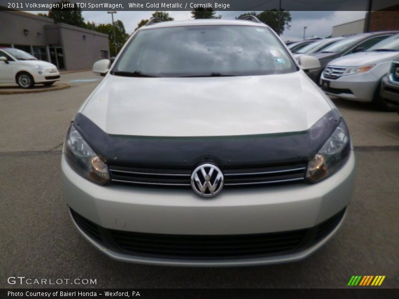 White Gold Metallic / Cornsilk Beige 2011 Volkswagen Jetta TDI SportWagen