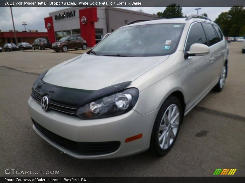 White Gold Metallic / Cornsilk Beige 2011 Volkswagen Jetta TDI SportWagen