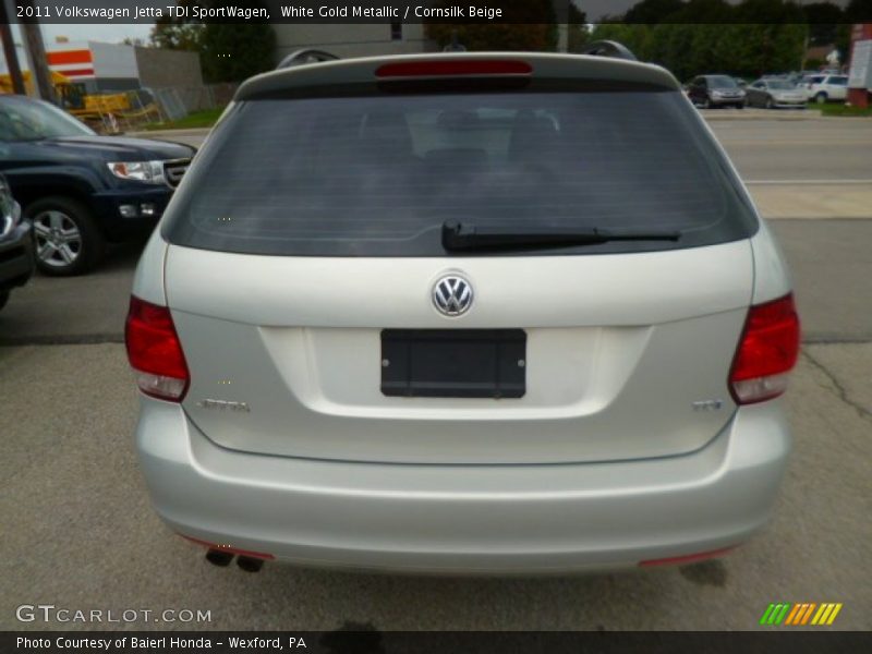 White Gold Metallic / Cornsilk Beige 2011 Volkswagen Jetta TDI SportWagen