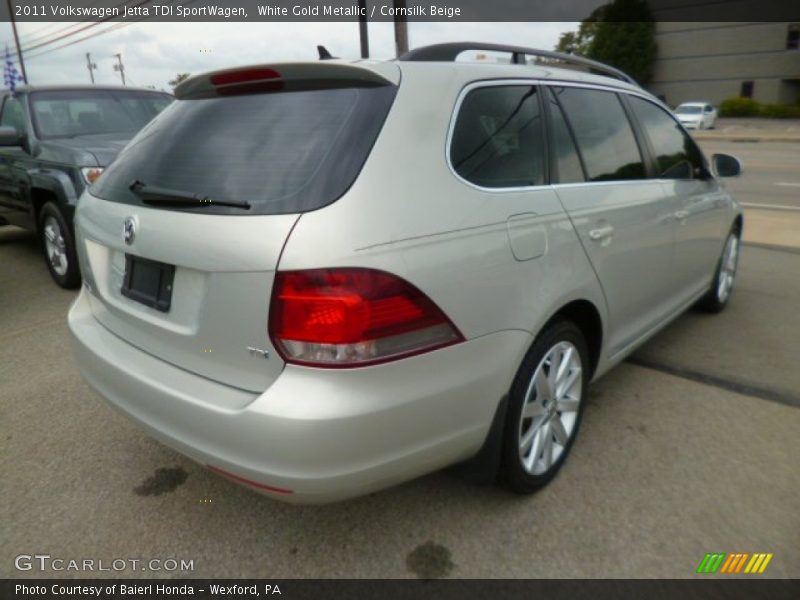 White Gold Metallic / Cornsilk Beige 2011 Volkswagen Jetta TDI SportWagen