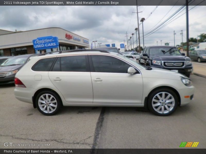 White Gold Metallic / Cornsilk Beige 2011 Volkswagen Jetta TDI SportWagen