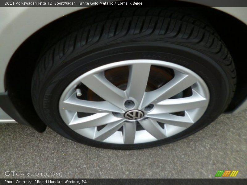 White Gold Metallic / Cornsilk Beige 2011 Volkswagen Jetta TDI SportWagen