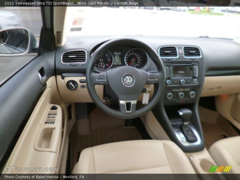 White Gold Metallic / Cornsilk Beige 2011 Volkswagen Jetta TDI SportWagen