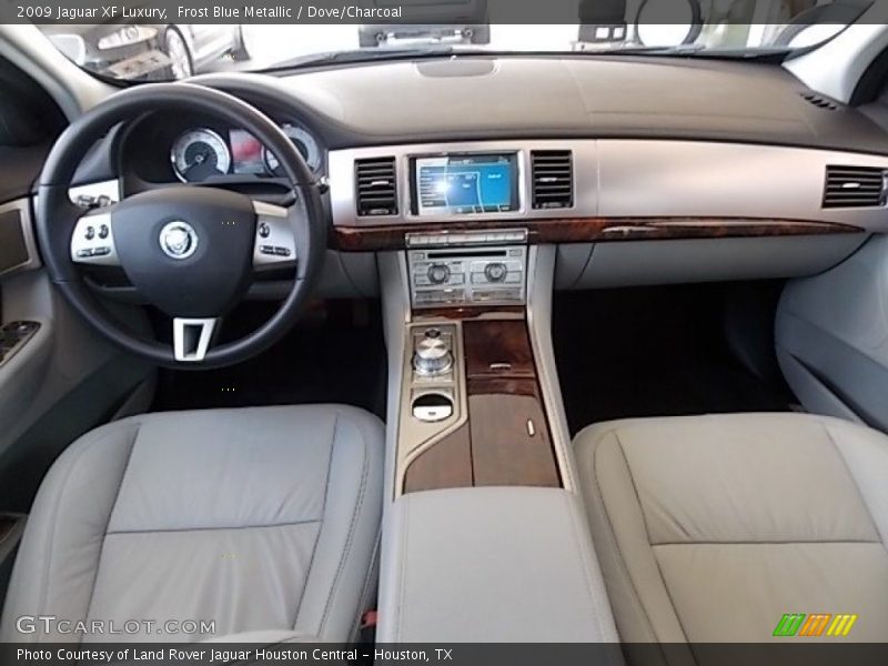 Frost Blue Metallic / Dove/Charcoal 2009 Jaguar XF Luxury