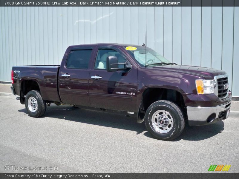 Dark Crimson Red Metallic / Dark Titanium/Light Titanium 2008 GMC Sierra 2500HD Crew Cab 4x4