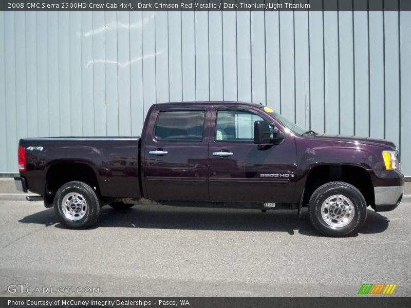 Dark Crimson Red Metallic / Dark Titanium/Light Titanium 2008 GMC Sierra 2500HD Crew Cab 4x4