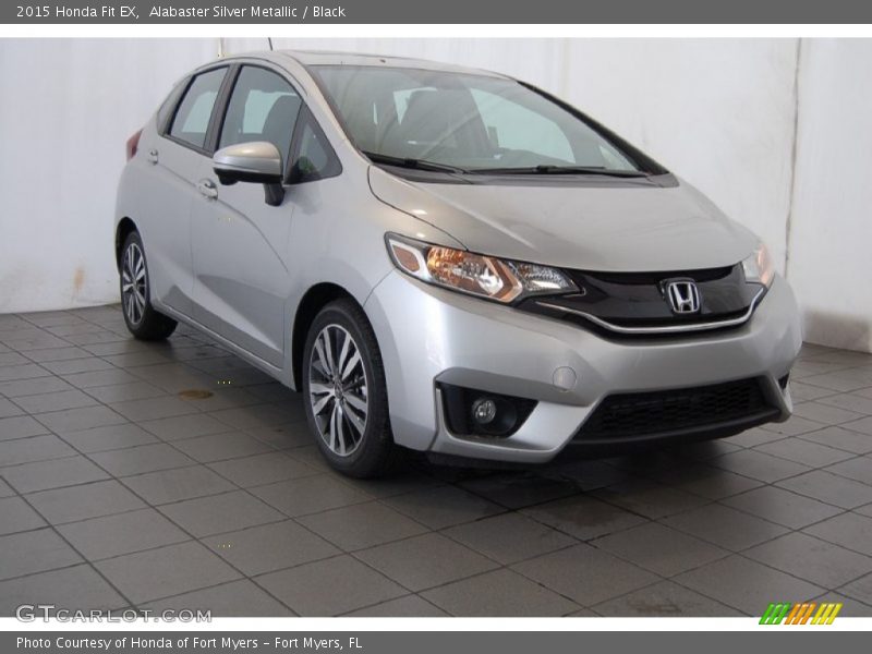 Alabaster Silver Metallic / Black 2015 Honda Fit EX