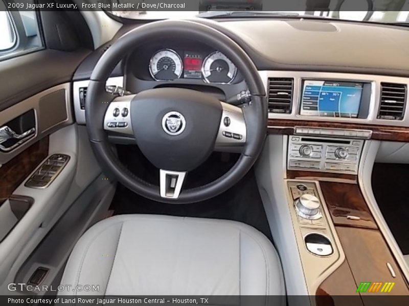 Frost Blue Metallic / Dove/Charcoal 2009 Jaguar XF Luxury