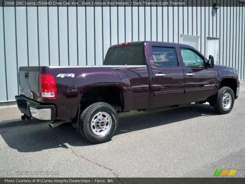 Dark Crimson Red Metallic / Dark Titanium/Light Titanium 2008 GMC Sierra 2500HD Crew Cab 4x4