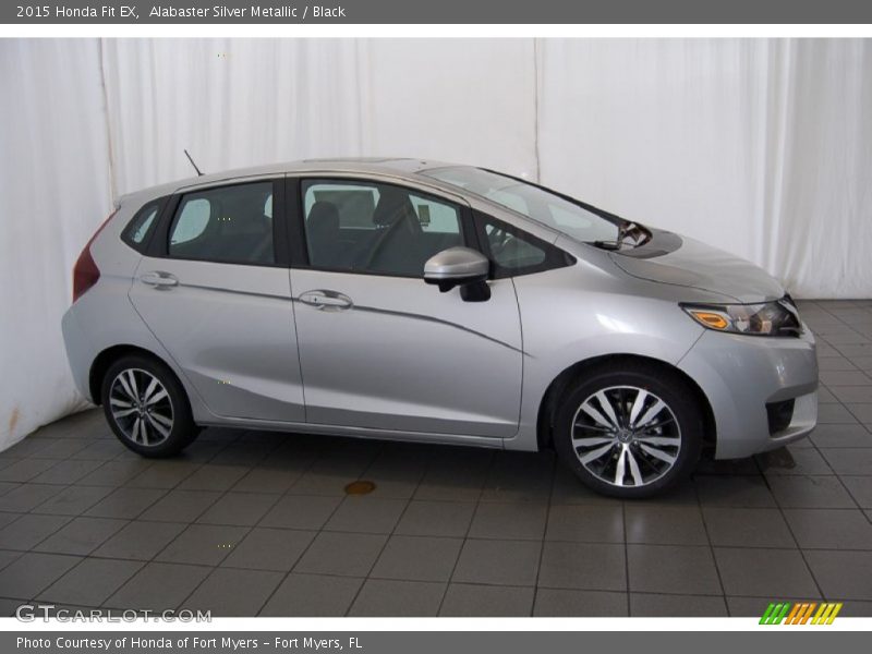 Alabaster Silver Metallic / Black 2015 Honda Fit EX