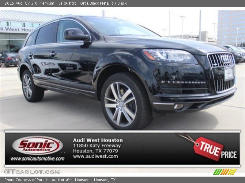 Orca Black Metallic / Black 2015 Audi Q7 3.0 Premium Plus quattro