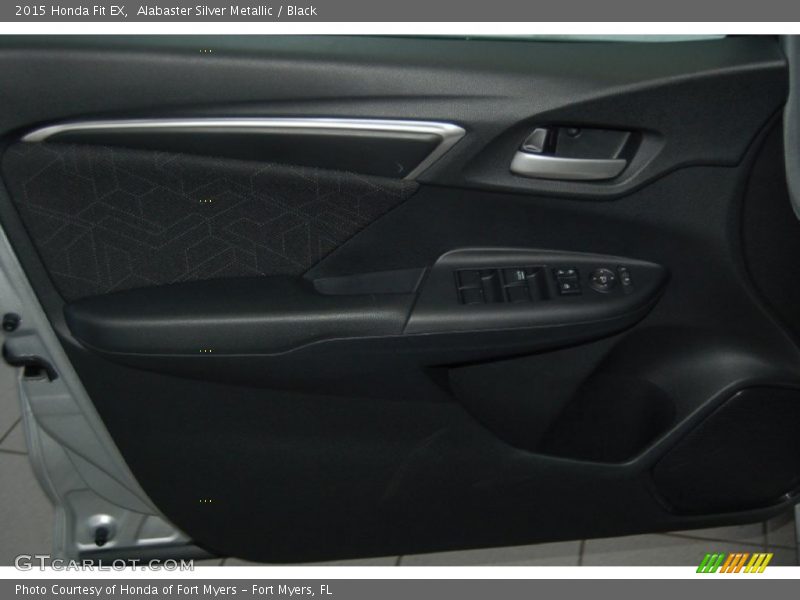 Alabaster Silver Metallic / Black 2015 Honda Fit EX
