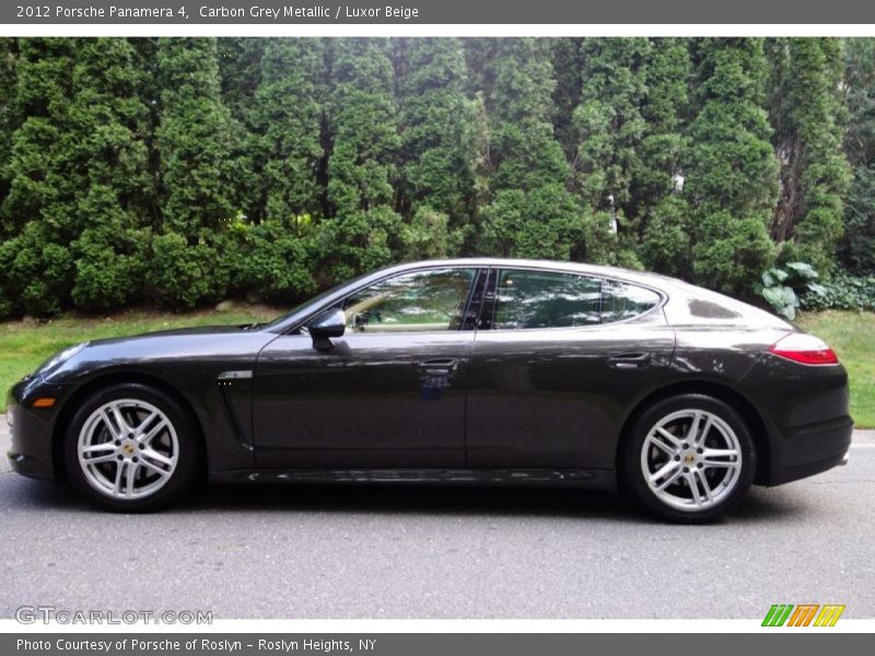 Carbon Grey Metallic / Luxor Beige 2012 Porsche Panamera 4