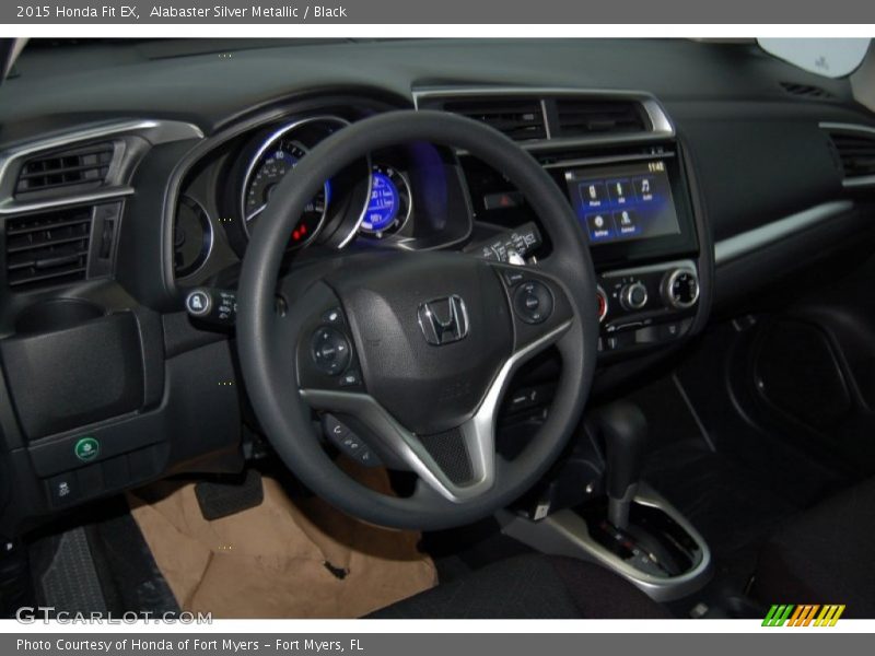 Alabaster Silver Metallic / Black 2015 Honda Fit EX