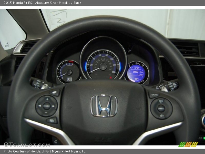 Alabaster Silver Metallic / Black 2015 Honda Fit EX