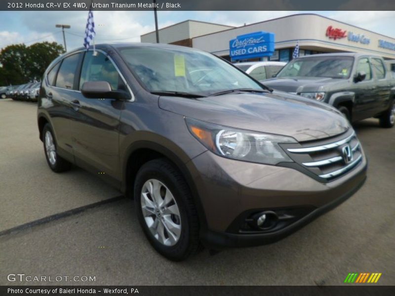 Urban Titanium Metallic / Black 2012 Honda CR-V EX 4WD