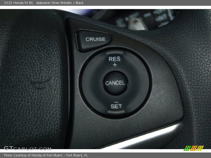 Alabaster Silver Metallic / Black 2015 Honda Fit EX