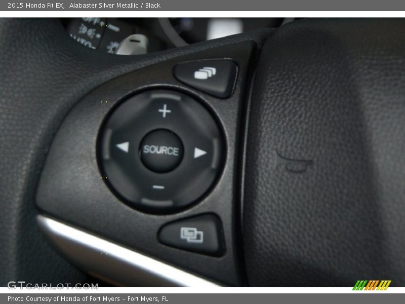 Alabaster Silver Metallic / Black 2015 Honda Fit EX