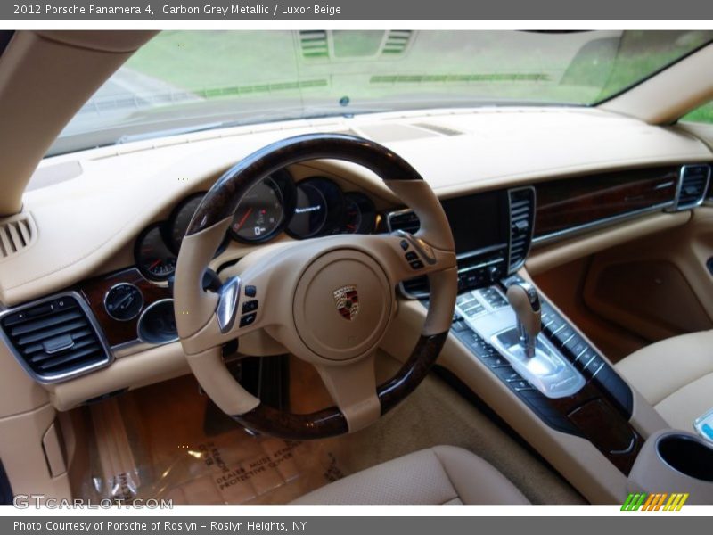 Carbon Grey Metallic / Luxor Beige 2012 Porsche Panamera 4