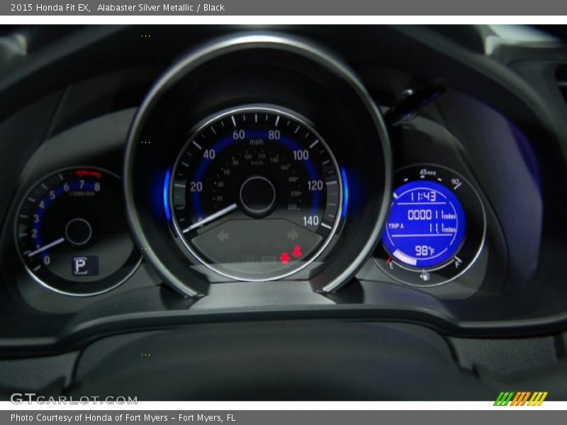 Alabaster Silver Metallic / Black 2015 Honda Fit EX