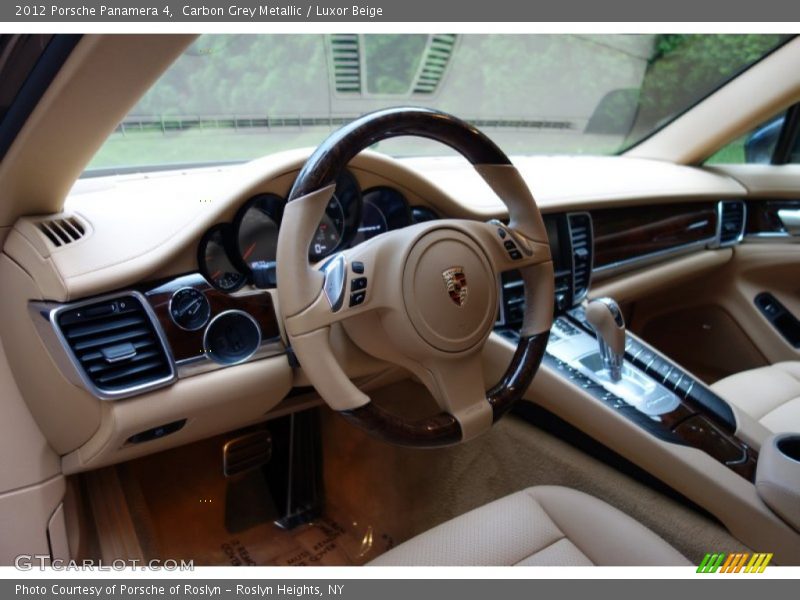 Carbon Grey Metallic / Luxor Beige 2012 Porsche Panamera 4