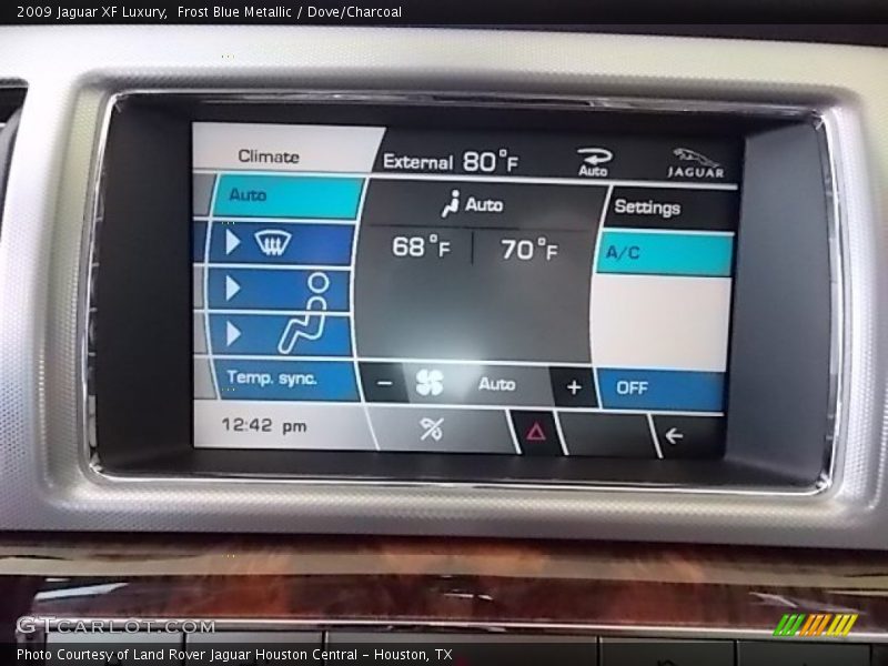 Frost Blue Metallic / Dove/Charcoal 2009 Jaguar XF Luxury