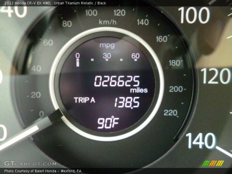 Urban Titanium Metallic / Black 2012 Honda CR-V EX 4WD