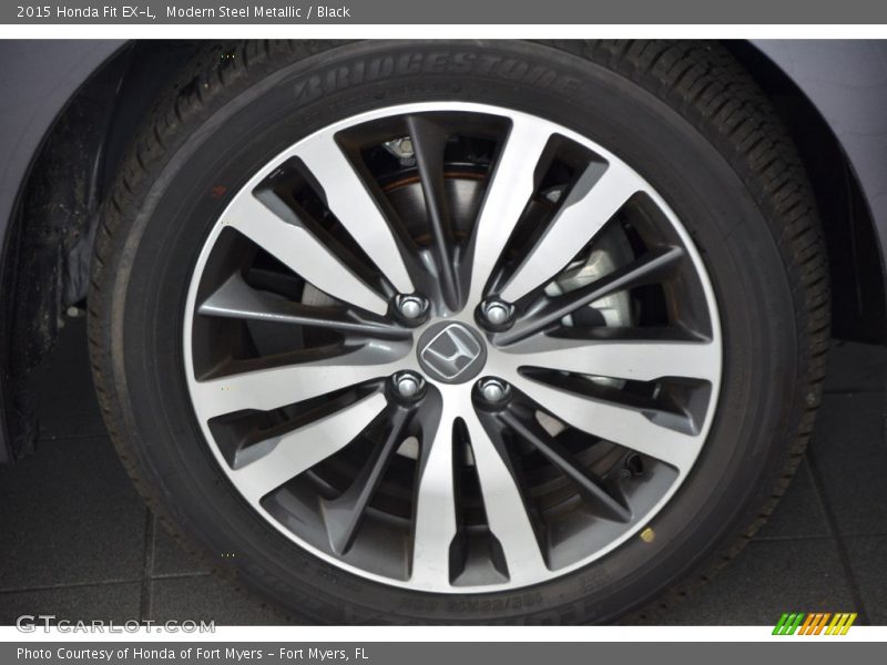 Modern Steel Metallic / Black 2015 Honda Fit EX-L