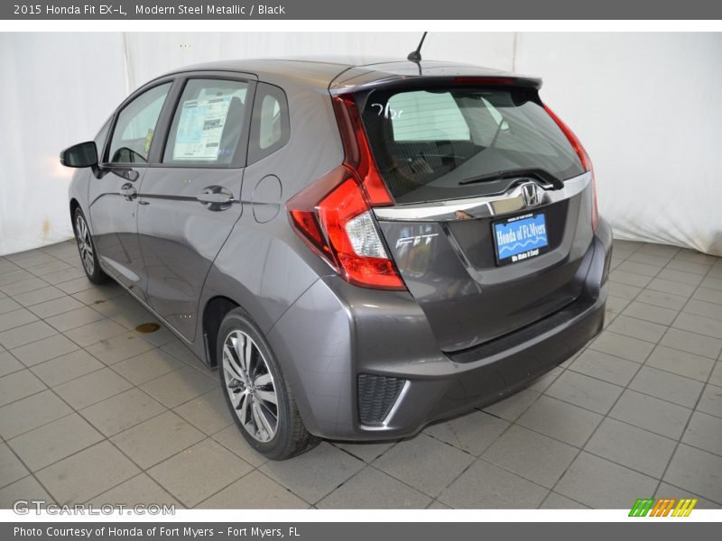 Modern Steel Metallic / Black 2015 Honda Fit EX-L