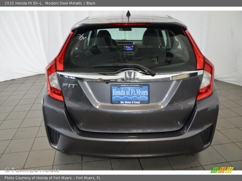 Modern Steel Metallic / Black 2015 Honda Fit EX-L