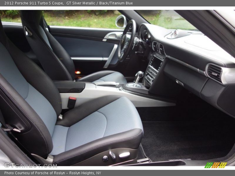  2012 911 Turbo S Coupe Black/Titanium Blue Interior