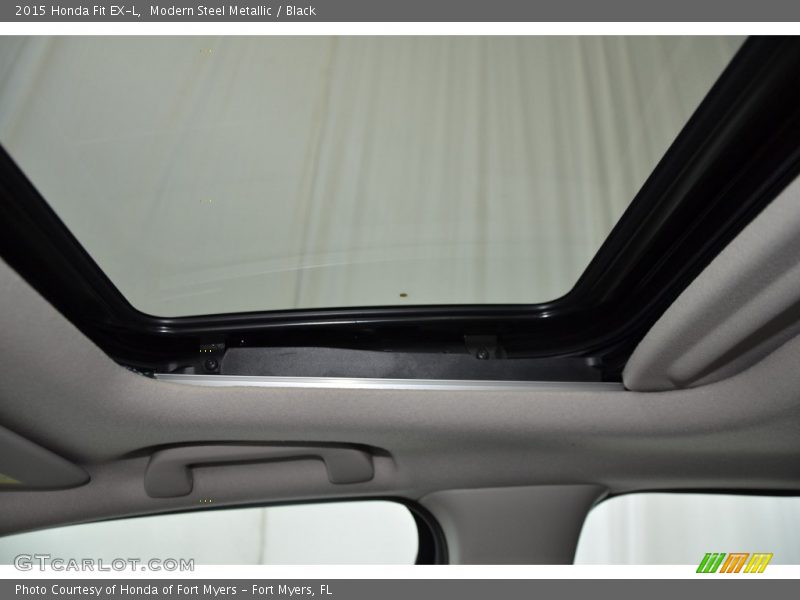 Modern Steel Metallic / Black 2015 Honda Fit EX-L